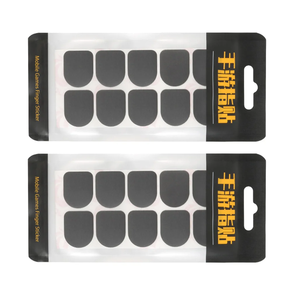 2 Bags Mobile Gaming Finger Sleeve Carbon Fiber Touch Screen Finger Sticker Lightweight Comfortable Fit for Fast Response Gaming