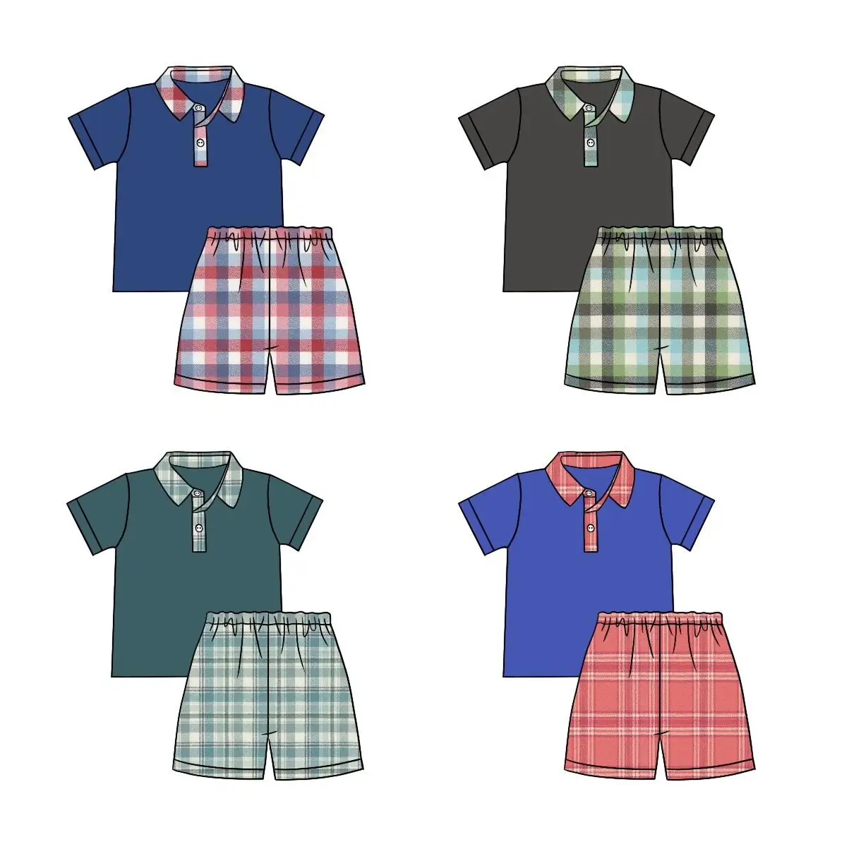 

Летняя Новинка, детская одежда, шорты с коротким рукавом, костюм с лацканами, одежда, клетчатые шорты, костюм из молочного шелка