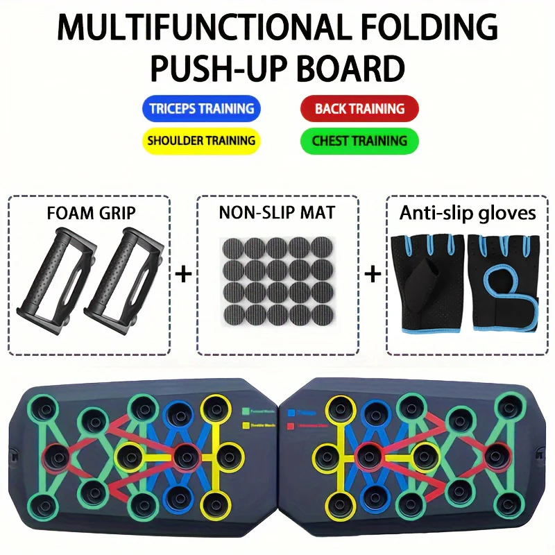 Push-up boardset Draagbare multifunctionele push-upstang Opvouwbare fitnessapparatuur voor borstbuikarmen/rugtraining