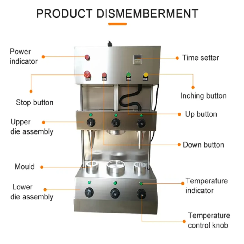 110V 220V Popular Pizza Cone Machine Cone Pizza Oven Commercial Pizza Cone Maker Stainless Steel Healthy Snack Food Machine