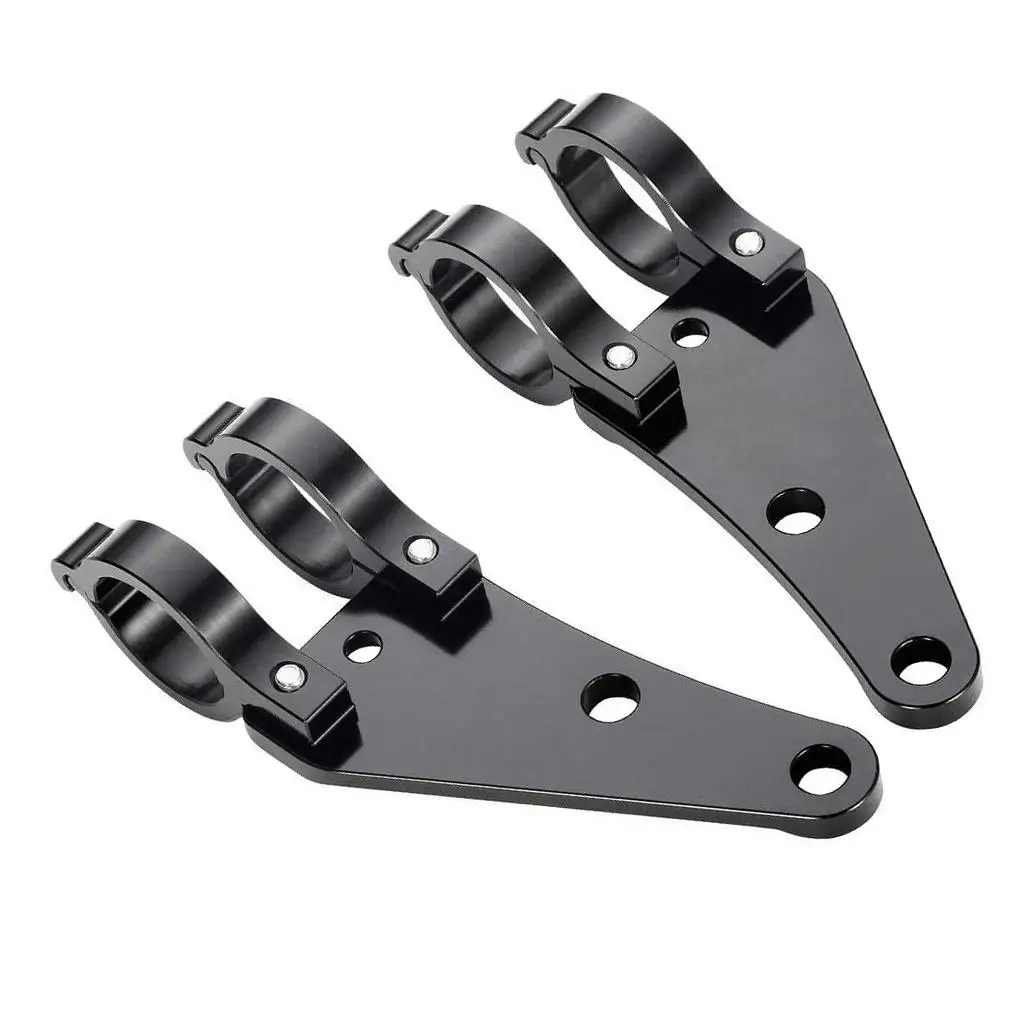 Aluminum Alloy 41mm Motorcycle Fork Clamp Headlight Mounting Bracket Black Adjustable for Daily Riding
