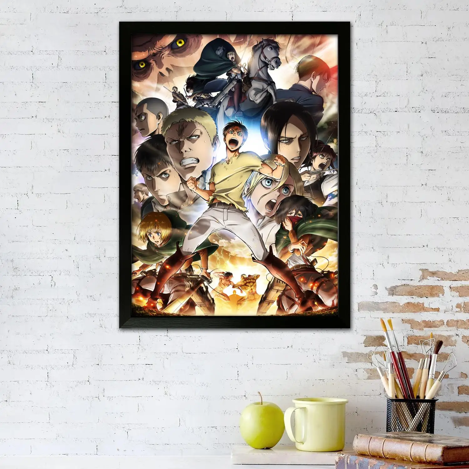 kyojin anime cartoon Canvas Art Poster and Wall Art, Picture Print, Modern Family Bedroom Decor, Posters,Decorative painting