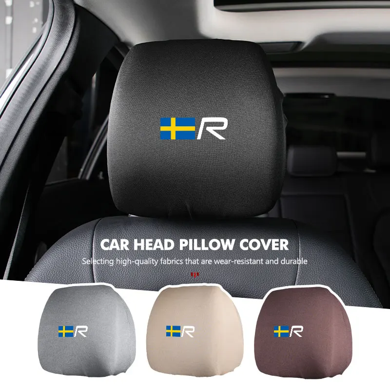 Car Seat Headrest Pillowcase Elastic Neck Pillow Dustproof Cover For Volvo XC90 D4 XC40 D3 XC70 D2 S80 S90 S60 V40 V60 EX90 XC60