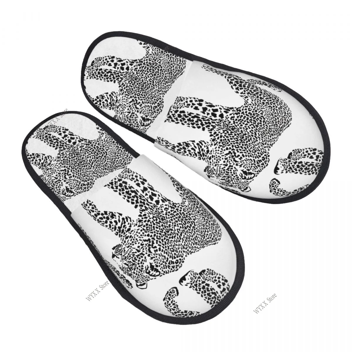 

Домашние черно-белые пятнистые домашние тапочки с тигром, зимние теплые плюшевые тапочки, модные домашние мягкие пушистые тапочки