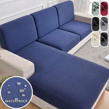 1pc Jacquard Stretch Sofa Slipcover Waterproof Sofa Seat Cover Furniture Protector for Bedroom Office Living Room Home Decor 