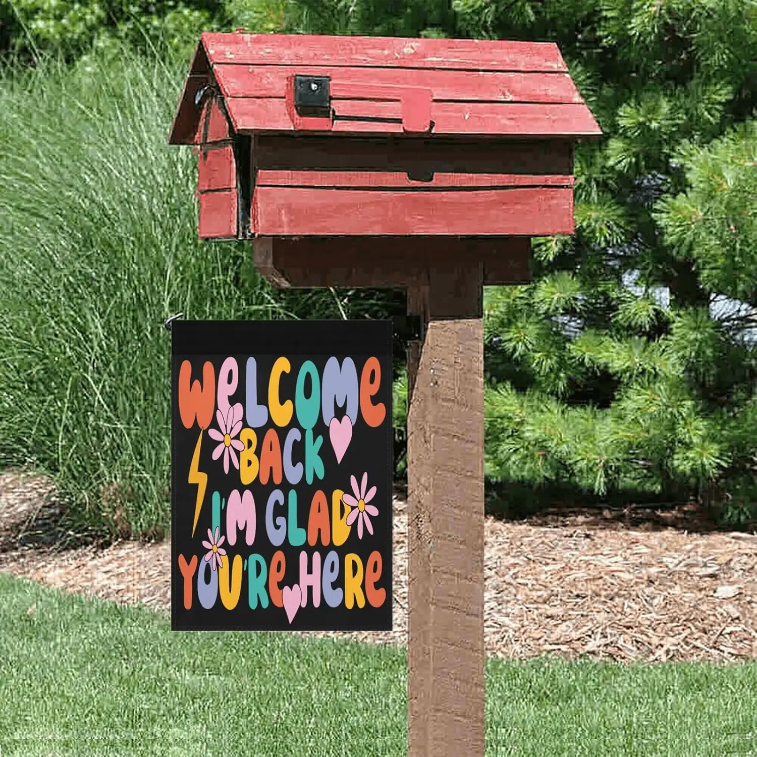 Welcome Back I'm Glad You're Heres House Flag 12x18 Double Sided Vintage House Flags For Pool Outdoor Sign LLO LLX uui