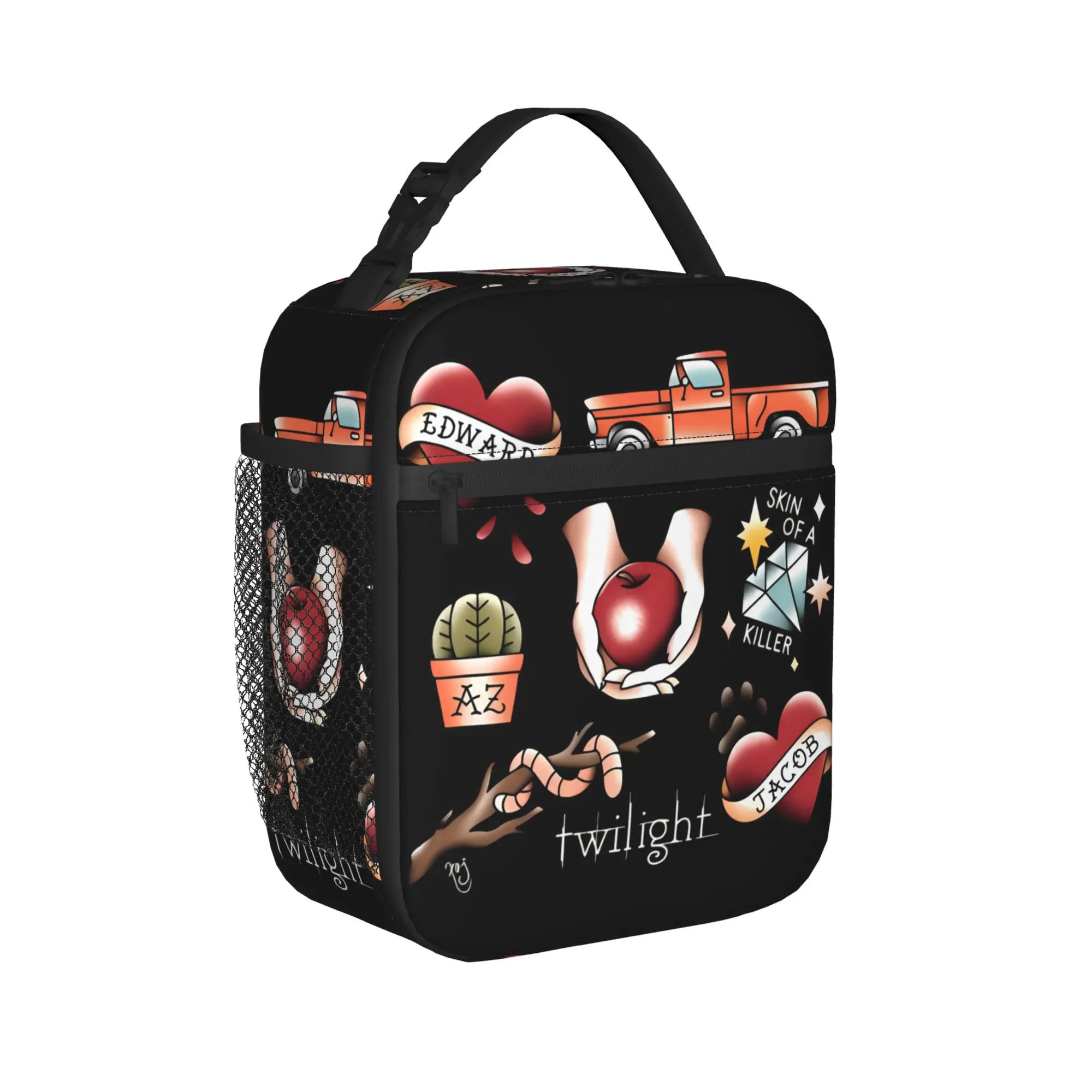 Colors The Twilight Saga Movie Insulated Lunch Bag Thermal Bag Meal Container Vampires Wolves Romance Tote Lunch Box