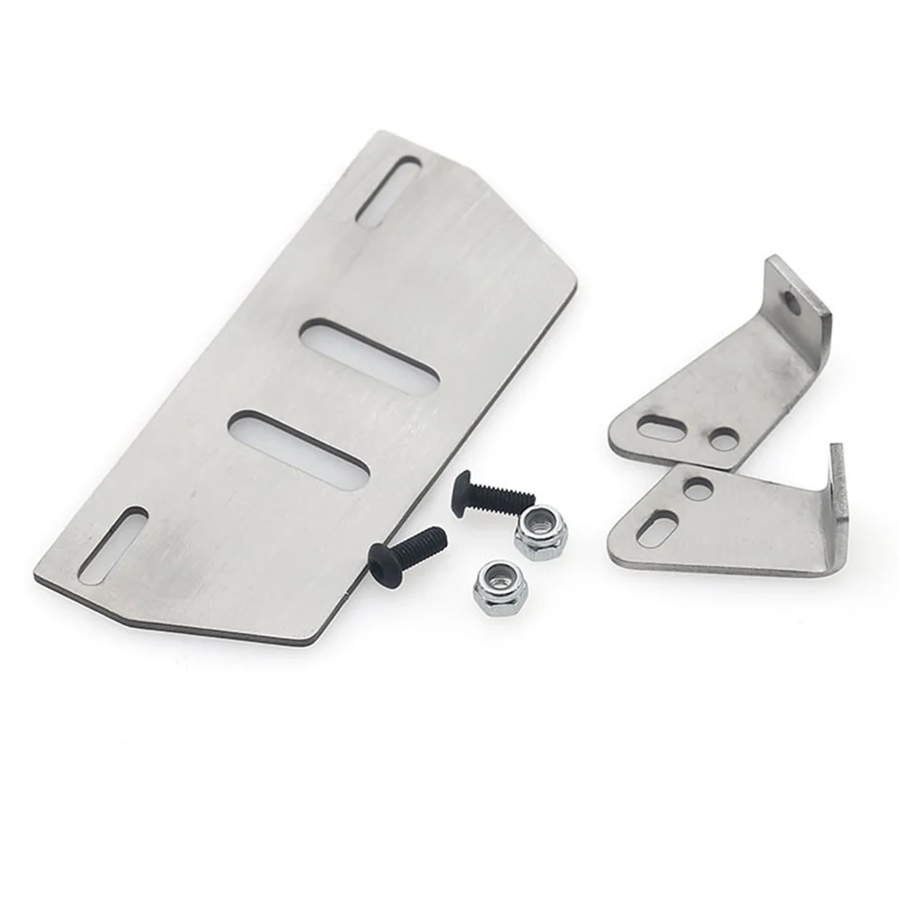 

For 1/10 TRX-4 SCX10 RC Car Universal Front Guard Plate Width Adjustable Metal Guard Plate Toy Car Repair Accessories Parts