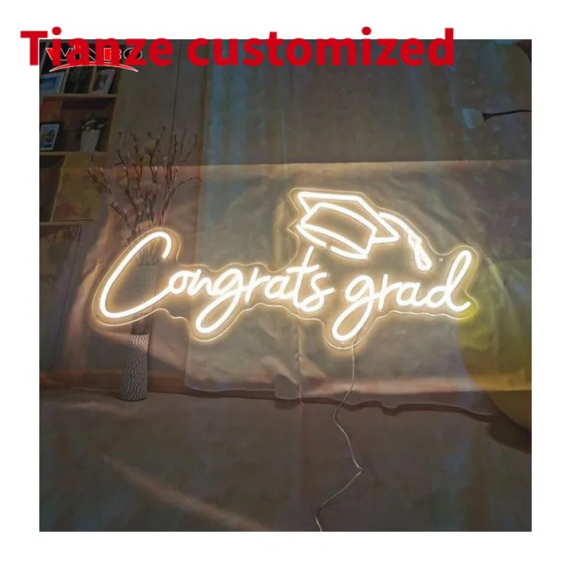 (Customized) Led Logo Light Neon Sign Custom Made NO MOQ Dropshipping congrats grad neon sign