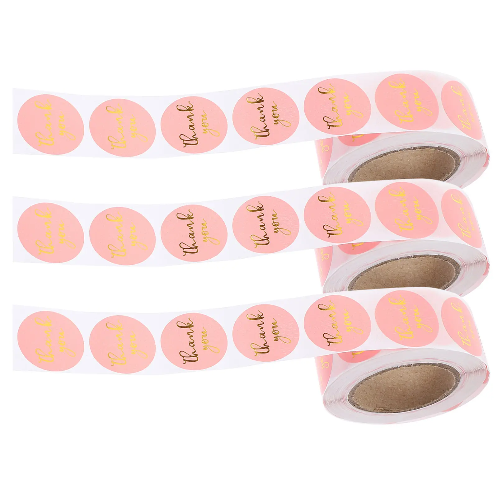 Gold Foil Thank You Stickers – 3 Rolls Decorative Seals for Gift Packaging, Baking, Candy & Envelope Sealing