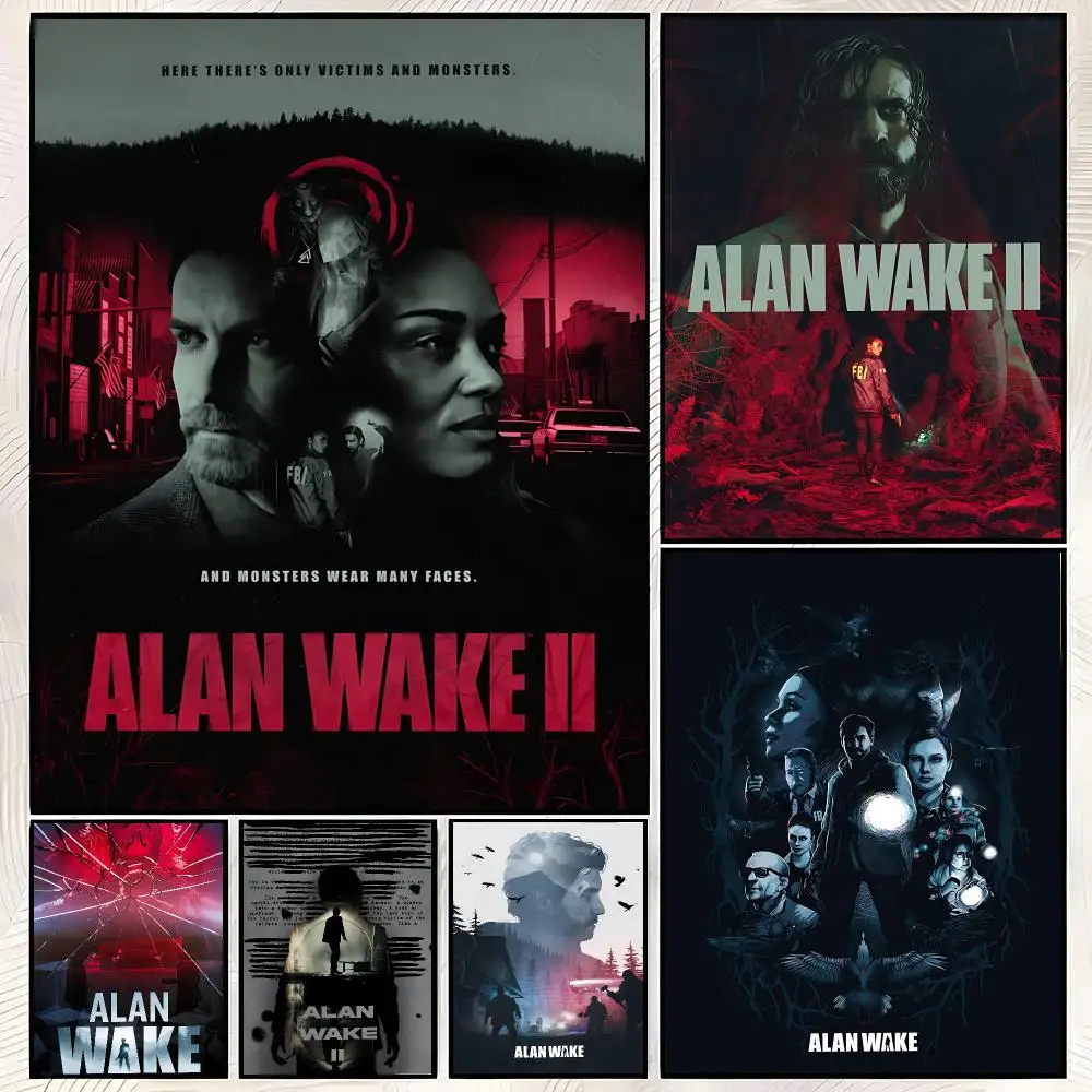 Game A-Alan Wake 2 Poster Trendy HD PP Paper Waterproof Wall Art Print for Bedroom Living Room Decor