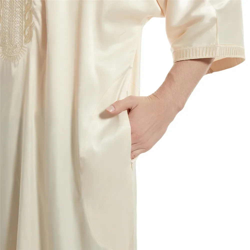 Jubah Muslim Pria untuk Lebaran, Jubba Thobe Arab Saudi, Kaftan Timur Tengah, Abaya Ramadan, Thoub, Pakaian Islam, Gaun Kaftan, Daffah, Dishdasha