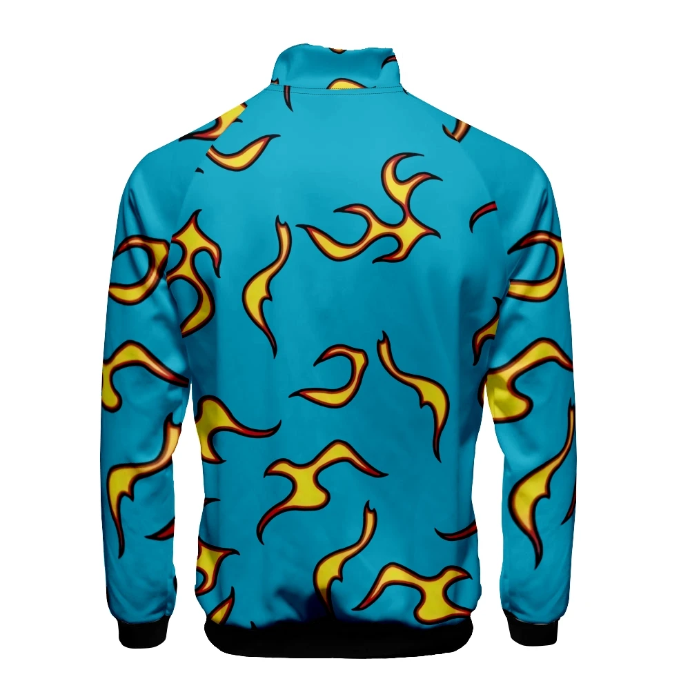 Coat 3D Print Cartoon Red and Yellow Flame Hoodie Men Women Long Sleeve Cosplay Costume Men Jacket Sweatshirts