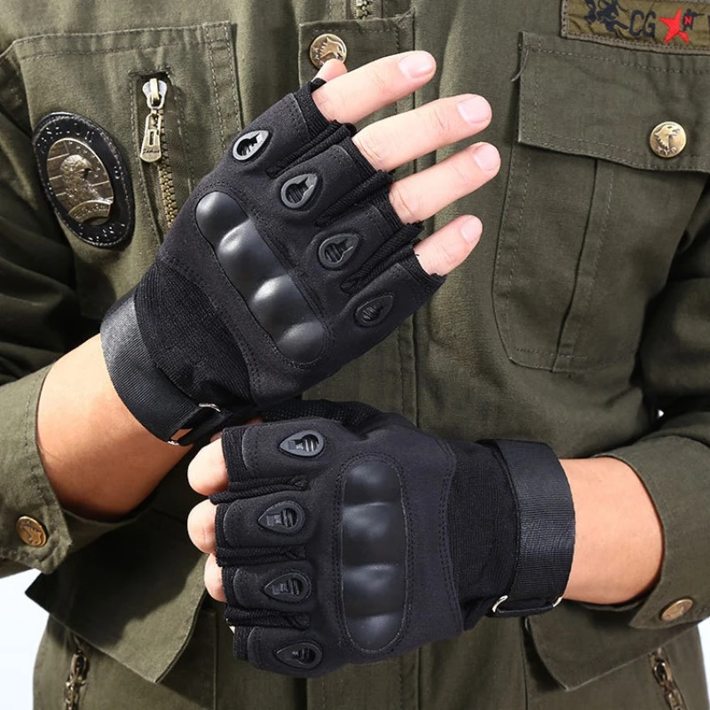 Half Finger Men's Gloves Outdoor Gloves Sports Shooting Hunting Airsoft Motorcycle Cycling Gloves Bike Anti-skid Gear Men