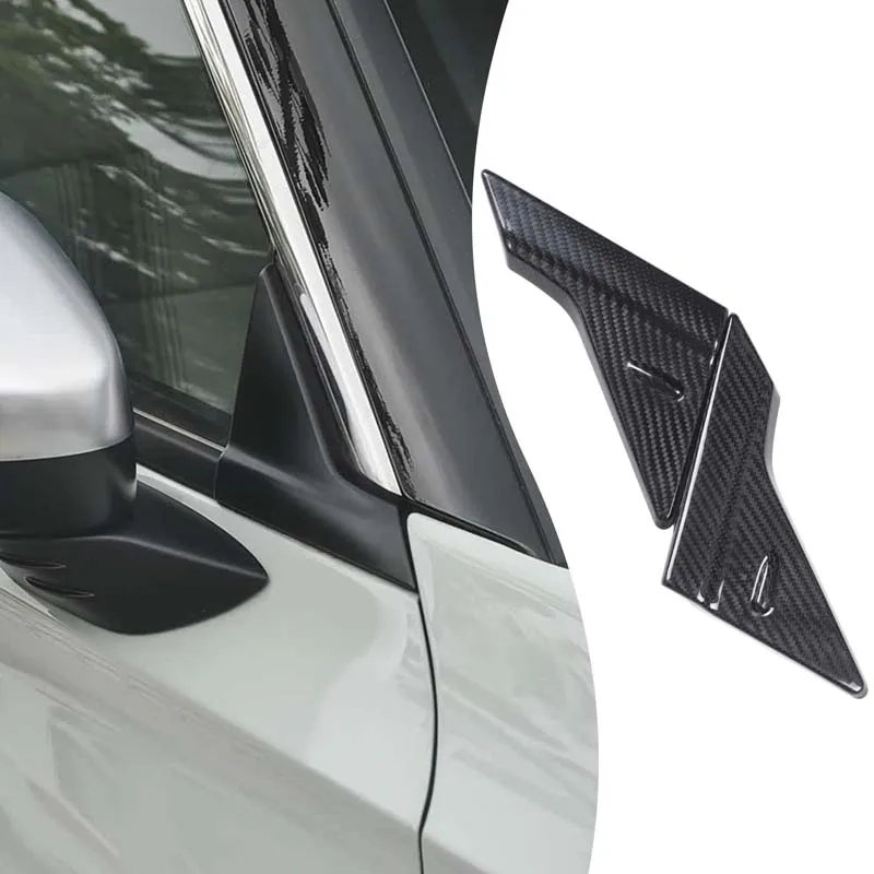 

Комплект из 2-х накладок из настоящего карбона для Honda Civic 11-го поколения 2023+ на передние треугольные элементы A-стойки, декоративные наклейки, автомобильные аксессуары