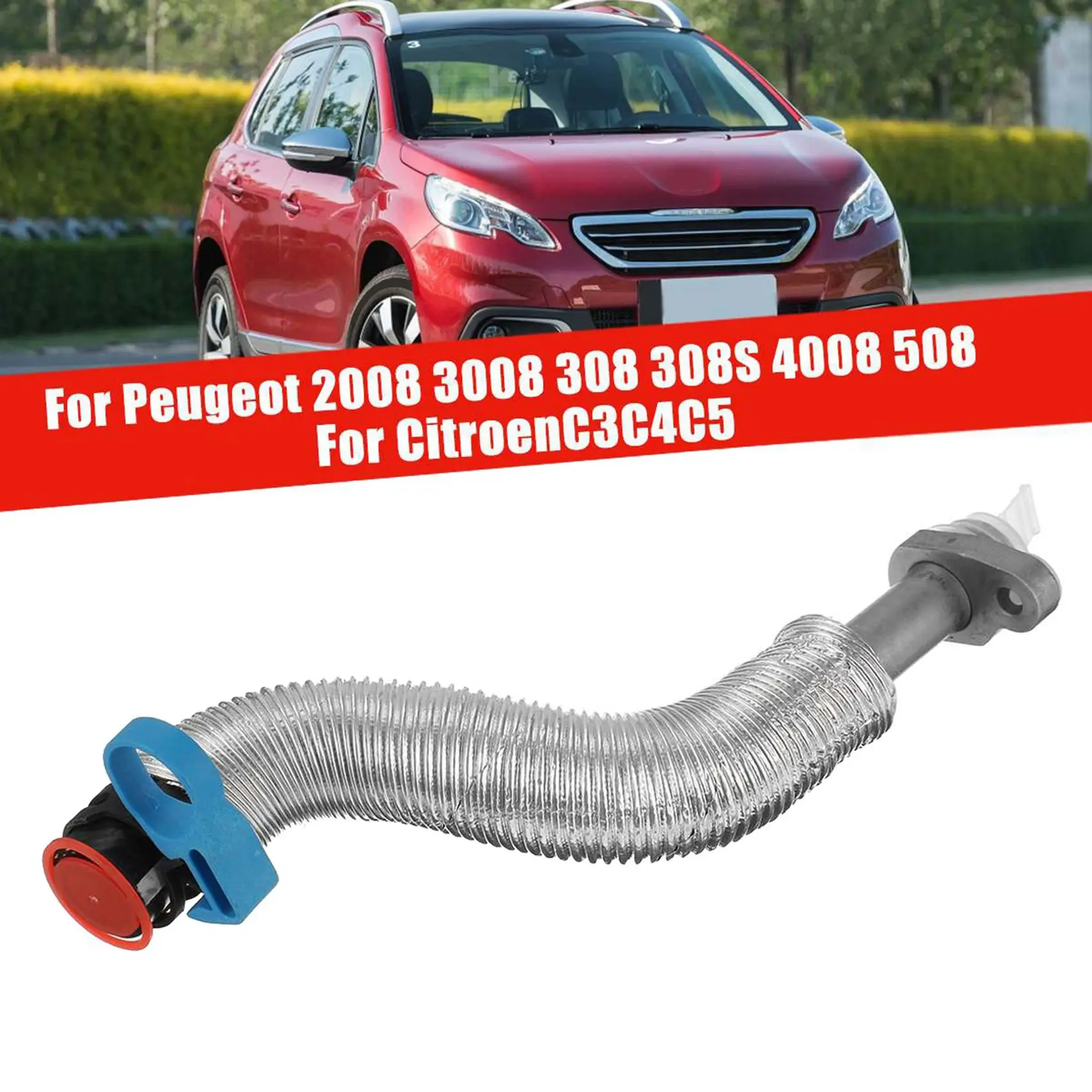 

Prominent 5X 037979 V861706980 Car Turbo Oil Return Hose For 308 308CC 3008 408 4008 508 5008 Citroen C3 C4 C5 D