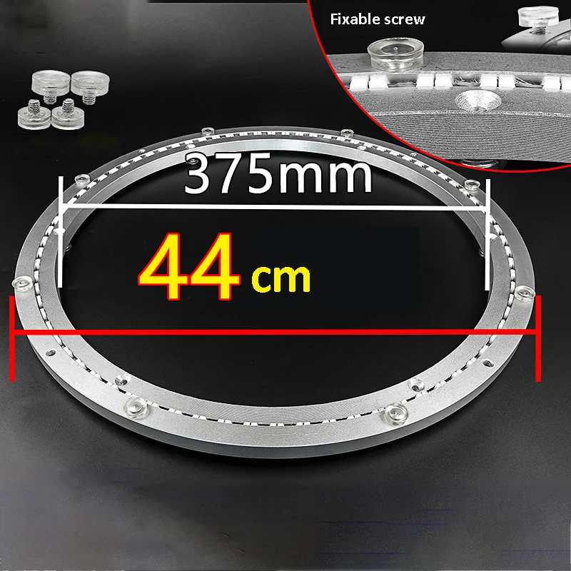44cm Turntable Display Rack Swivel Plate Table Rotary Glass Rotating Base High Load-bearing Furniture Hardware Aluminum Alloy