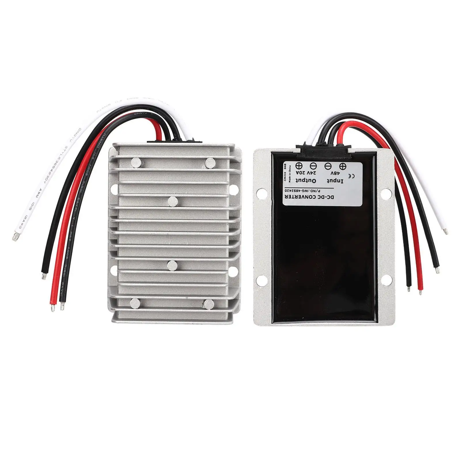 DC Voltage Reducer Converter Regulator Transformer Module 48V to 24V 20A 480W IP68 Waterproof for car Ship Yacht Railway