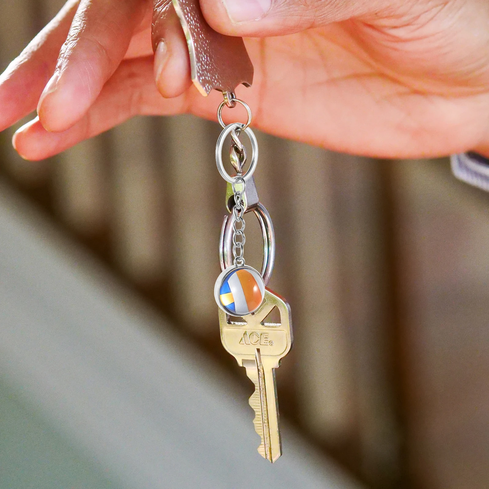 

2 Pcs Decoration Volleyball Keychain Keychains for Team Bag Pendant Creative Portable