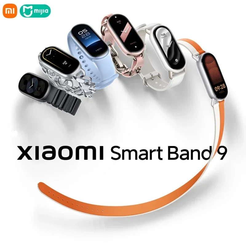 Official xiaomi Mi Band 9 8 wristband 9NFC Аксессуары для замены ремешка с магнитной петлей в нейлоновой оплетке