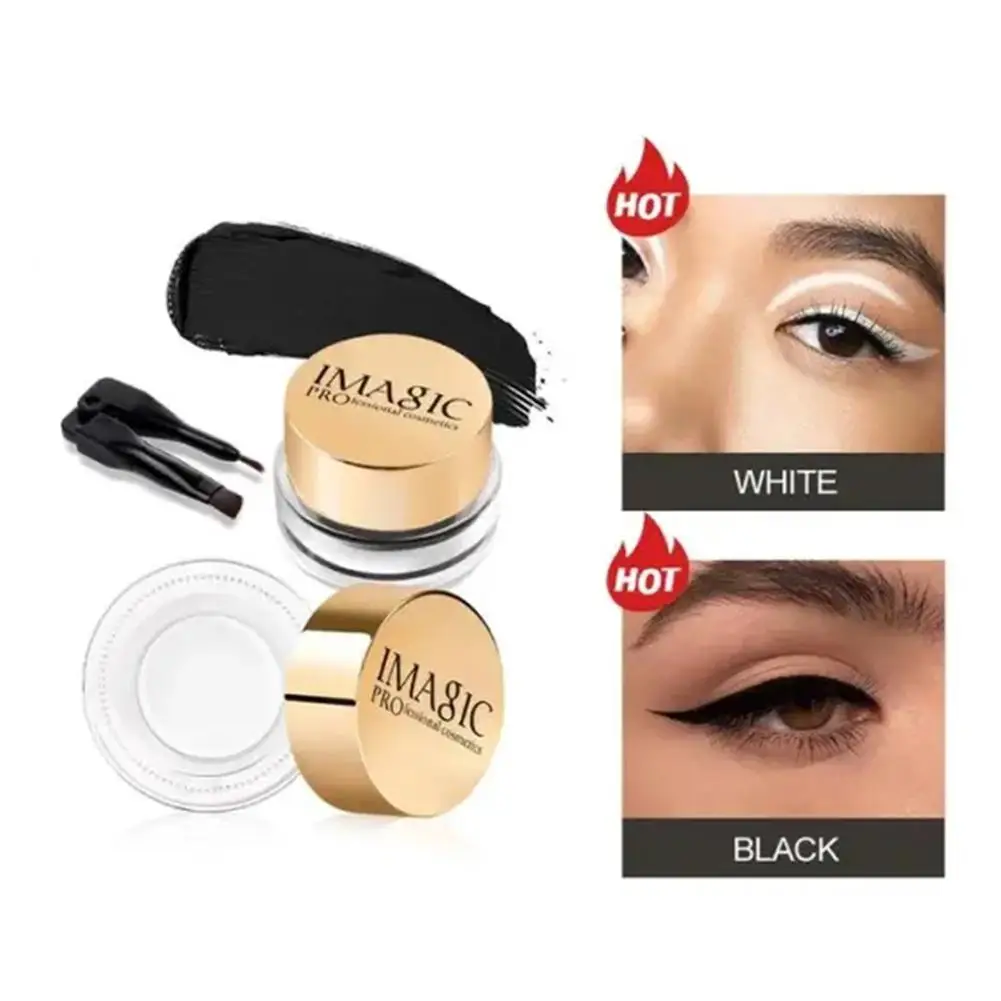 Eyeliner Gel Met Borstel Waterdichte Langdurige Duurzame Eyeliner Oogschaduw Make-Up Tools Mini Draagbare Vrouwen Schoonheid Cosmetica