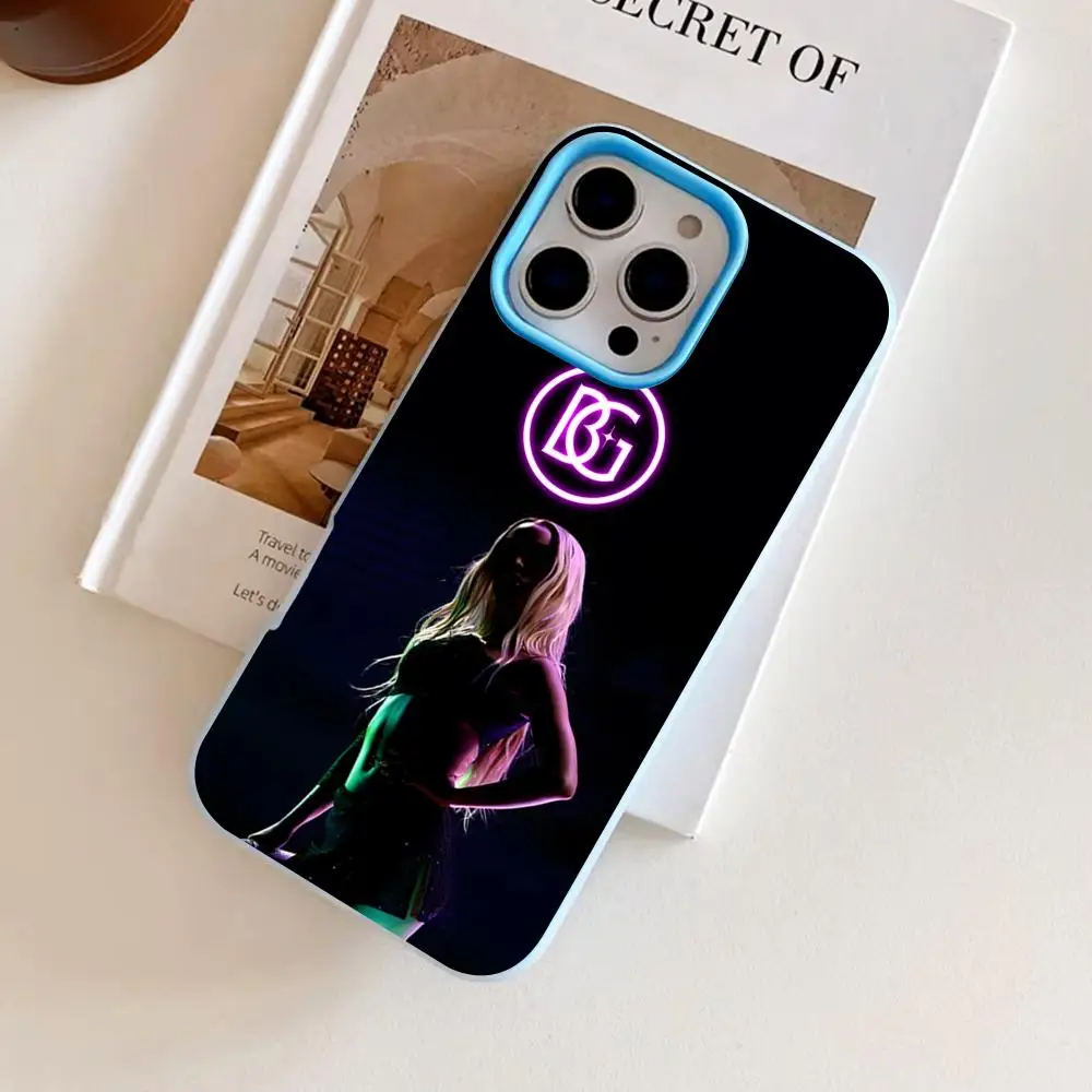 

Fashion Bad Gyal Jelly Double layer Light Blue Mobile Phone Case for iPhone 17 16 15 14 13 12 11 Air Pro Max Plus Protective