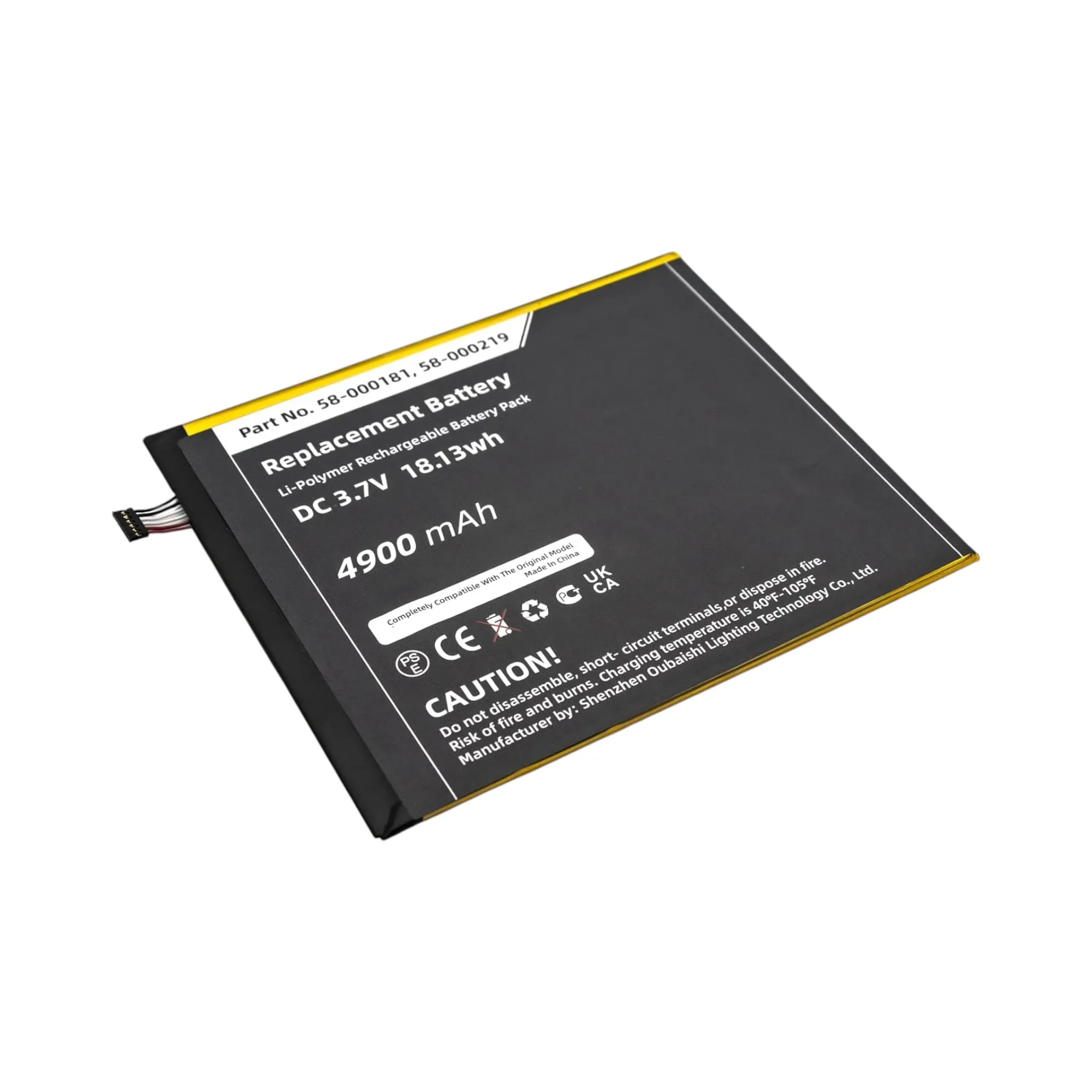 

Replacement Battery 4900mAh for Amazon Kindle Fire 8 7 Generation,SX034QT,Kindle Fire 8.7 26S1014,58-000181,MC-31A0B8,58-000219