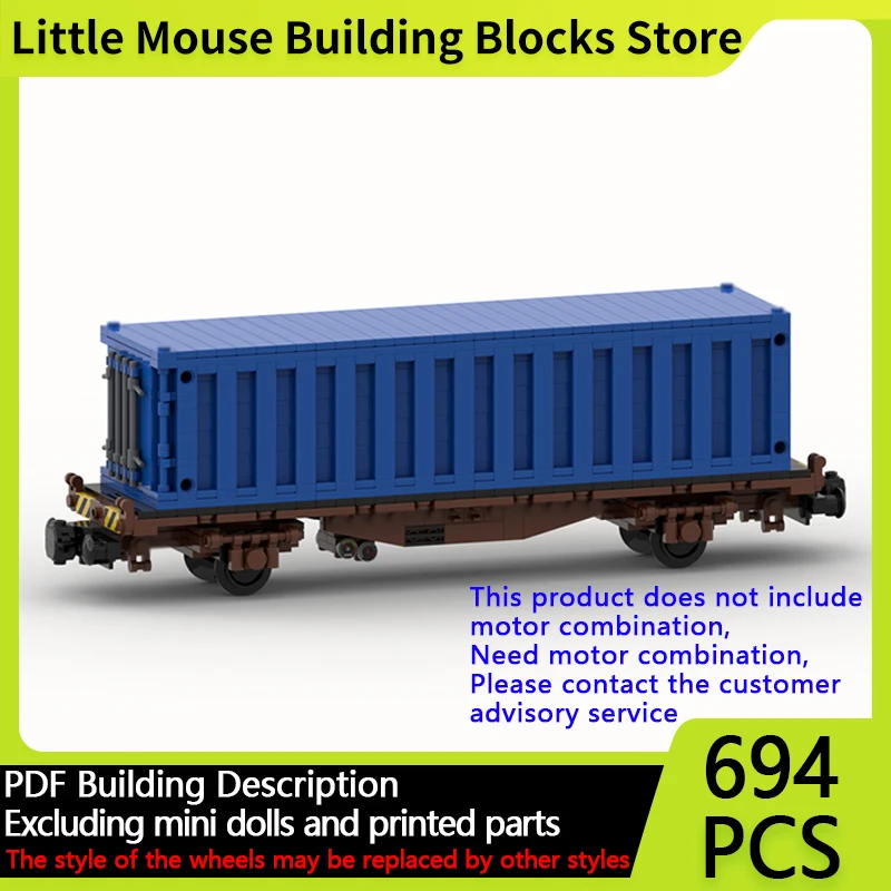 

City Car Model MOC Building Bricks Transportation Freight Wagon Modular Technology Gifts Holiday Assemble Children Toys Suit