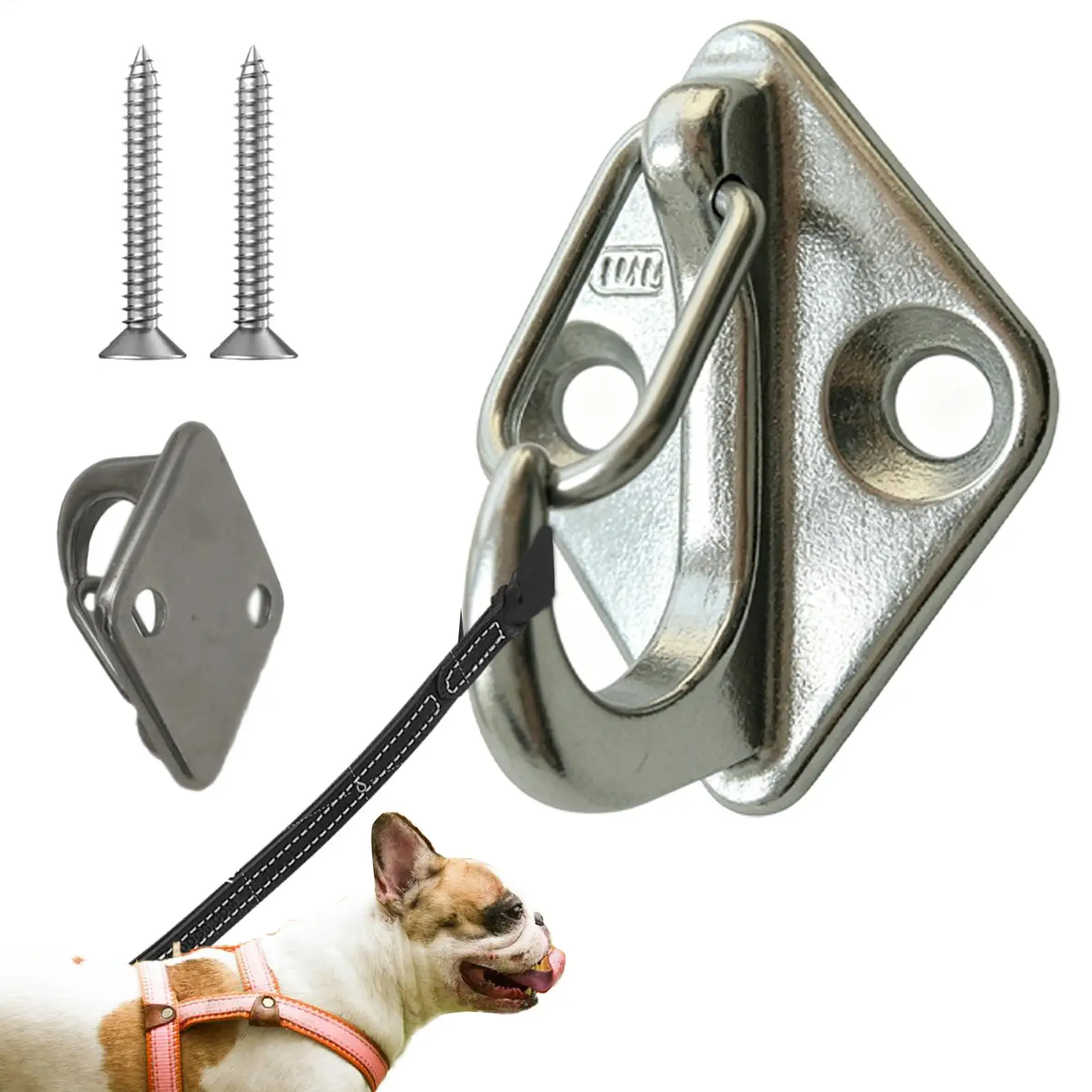 Stainless Steel Dog Lead Hook Rustproof Indoor Pet Parking Tether Heavy Duty Tie Out Stake for Entryway Garage Office Apartment