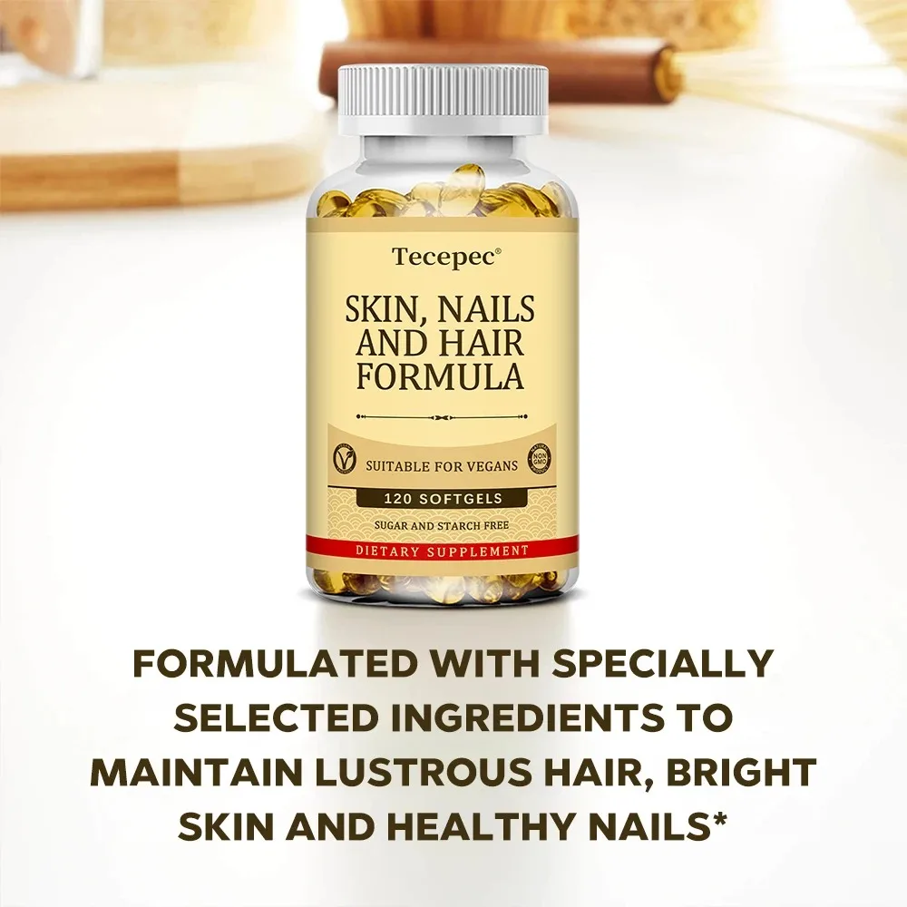 Skin, Nails & Hair, Advanced MSM Formula - Supports Collagen for Hair, Nail and Skin Health - Provides Zinc, Vitamin C & Copper