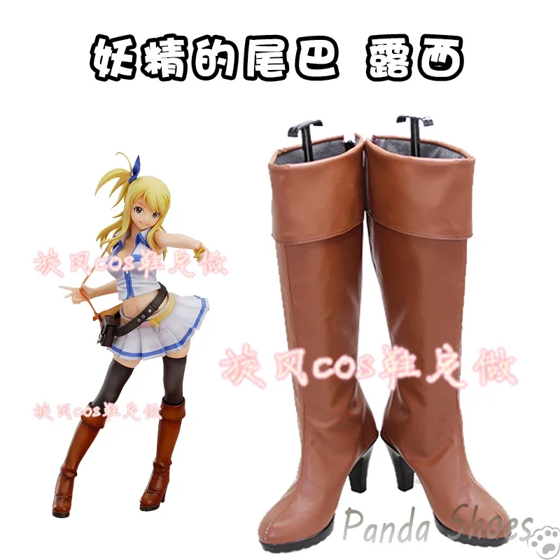 

Обувь для косплея в стиле аниме FairyTail Lucy, длинные сапоги в стиле аниме, костюм для косплея в стиле комиксов, обувь для вечеринки на Хэллоуин