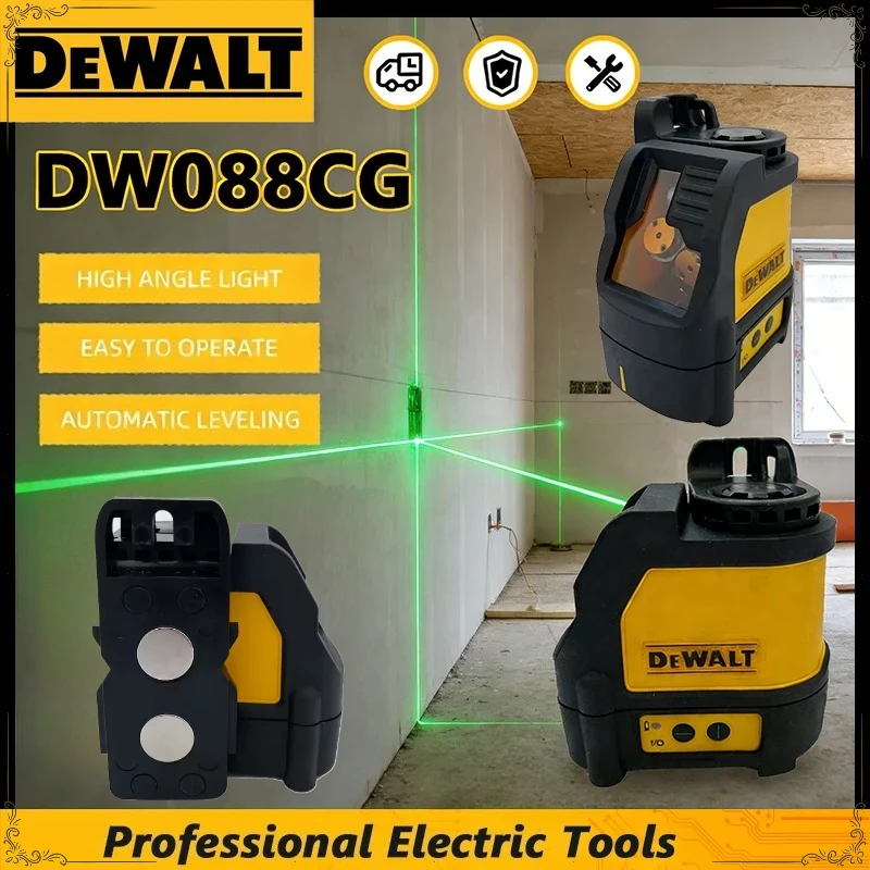 

Лазерный уровень DEWALT DW088CG с 2 линиями, высокоточный, для внутренних и наружных работ, самовыравнивающийся, с зеленым лучом, электроинструмент