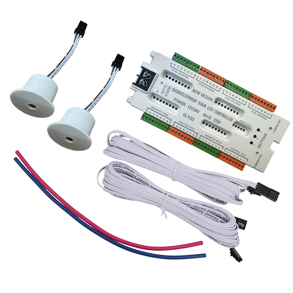 Channel Staircase LED Motion Sensor DC12V/24V Light Avoid-Short Circuit Controller Stair Light Night Lights Replacement Kit