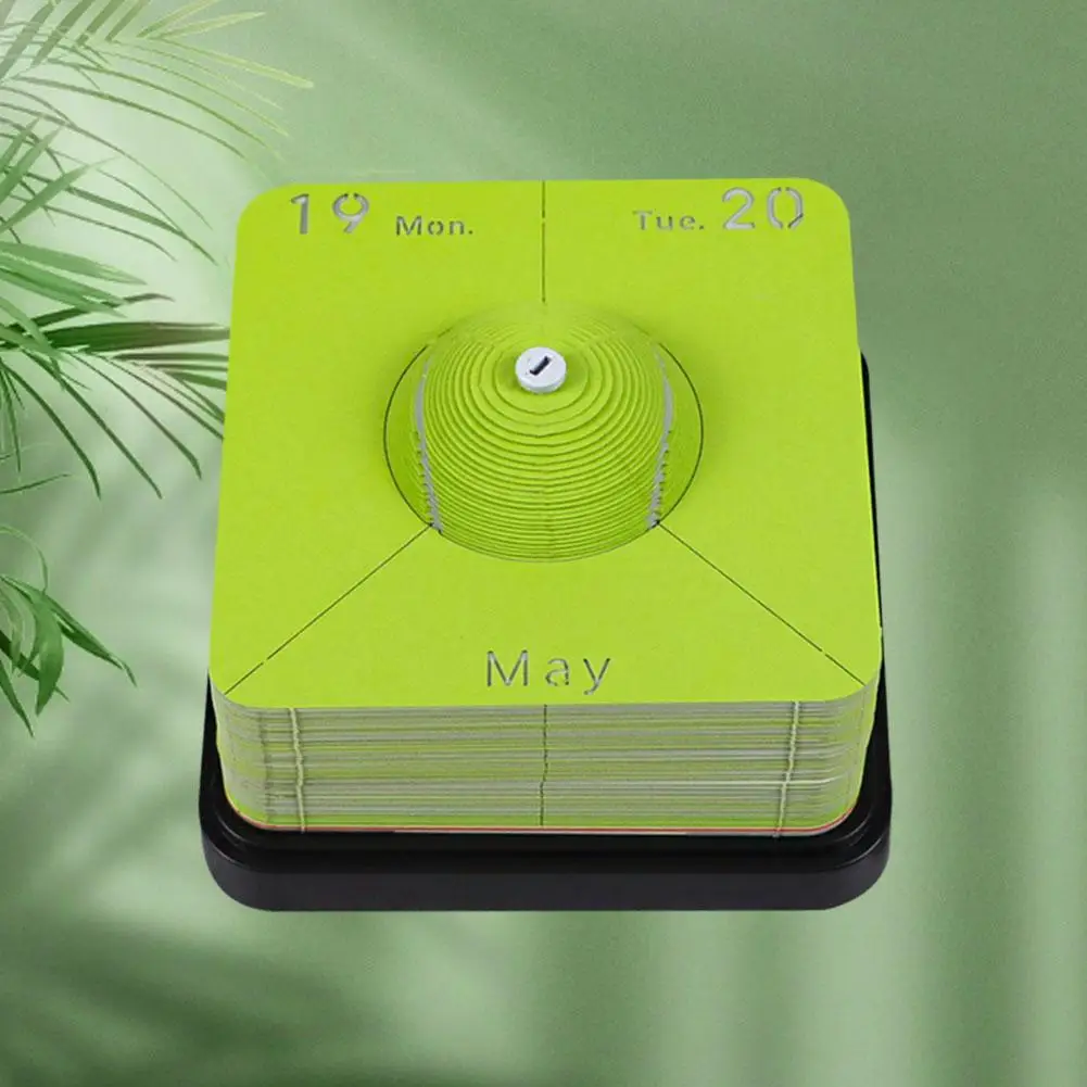 3d Calendar 2025 Notepad 3d Craft Notepad Tennis Non Stick Model Note Paper Panorama Three-dimensional Sculpture Paper U2r3