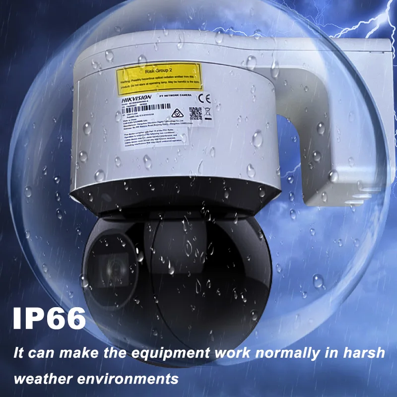 Hikvision DS-2DE3A404IWG-E كاميرا شبكة مراقبة صغيرة PT قبة 4MP 4x زووم بصري الأشعة تحت الحمراء كشف المركبات البشرية Darkfighter ميكروفون مدمج #3