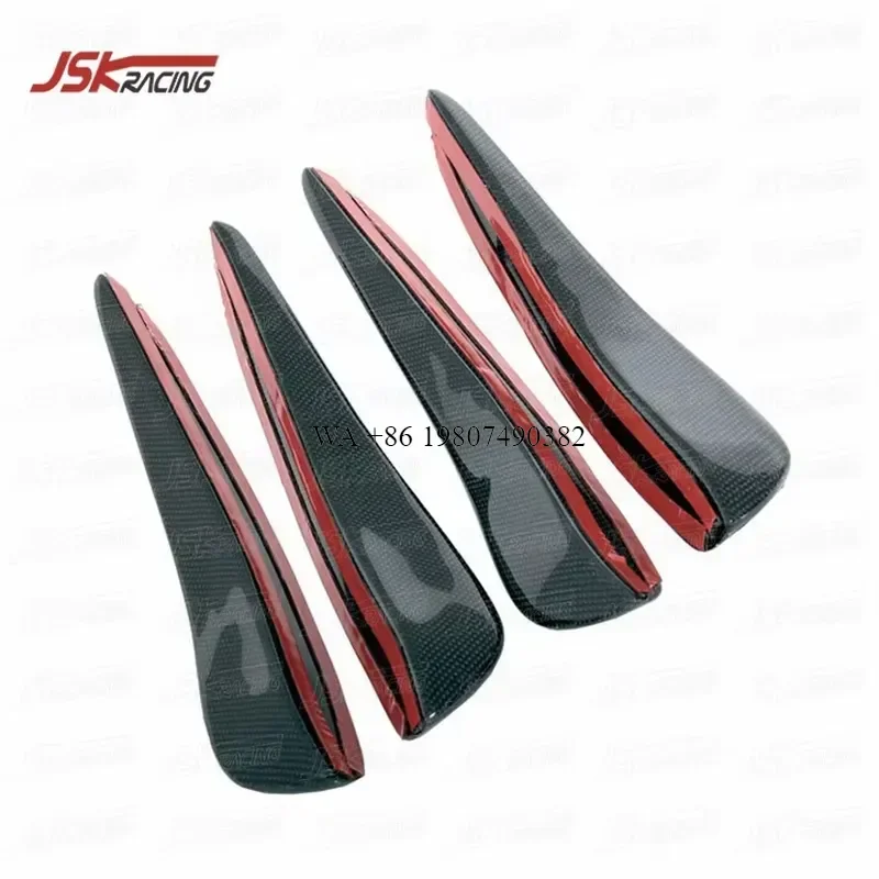 Wmwmnu Carbon Fiber Front Bumper Canards Splitter for 488 GTB GTS Spider 2015-2018 Rowen Style Body Kit Lip Diffuser