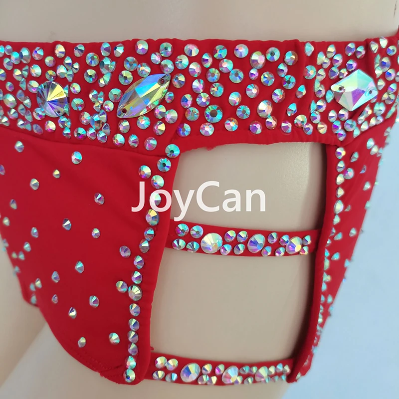 JoyCan-Vestido de Jazz Lírico, Traje vermelho para menina, Roupas de Pole Dancing, Treinamento Performance