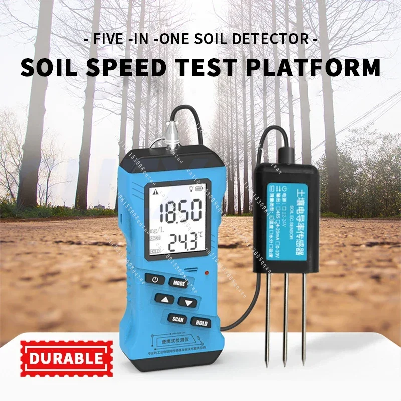 7 in 1 Rapid Soil Tester Meter Nitrogen Phosphorus Potassium N P K PH Humidity Moisture Nutrient Conductivity Tester EC Meter
