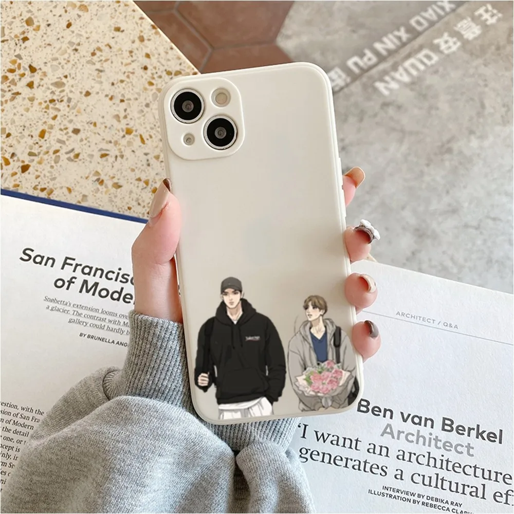 J-Joo J-Jaekyung Couple Phone Case For Iphone 11 13 14 Pro Max X Xr Xs Max Se2020 12mini White Cover Case