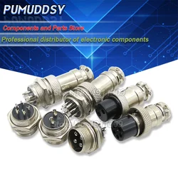 1Set GX16 2/3/4/5/6/7/8/9 Pin Male & Female 16mm ibuw Metal Circular Aviation Connector Socket Plug 2PIN 3PIN 4PIN 5PIN 6PIN