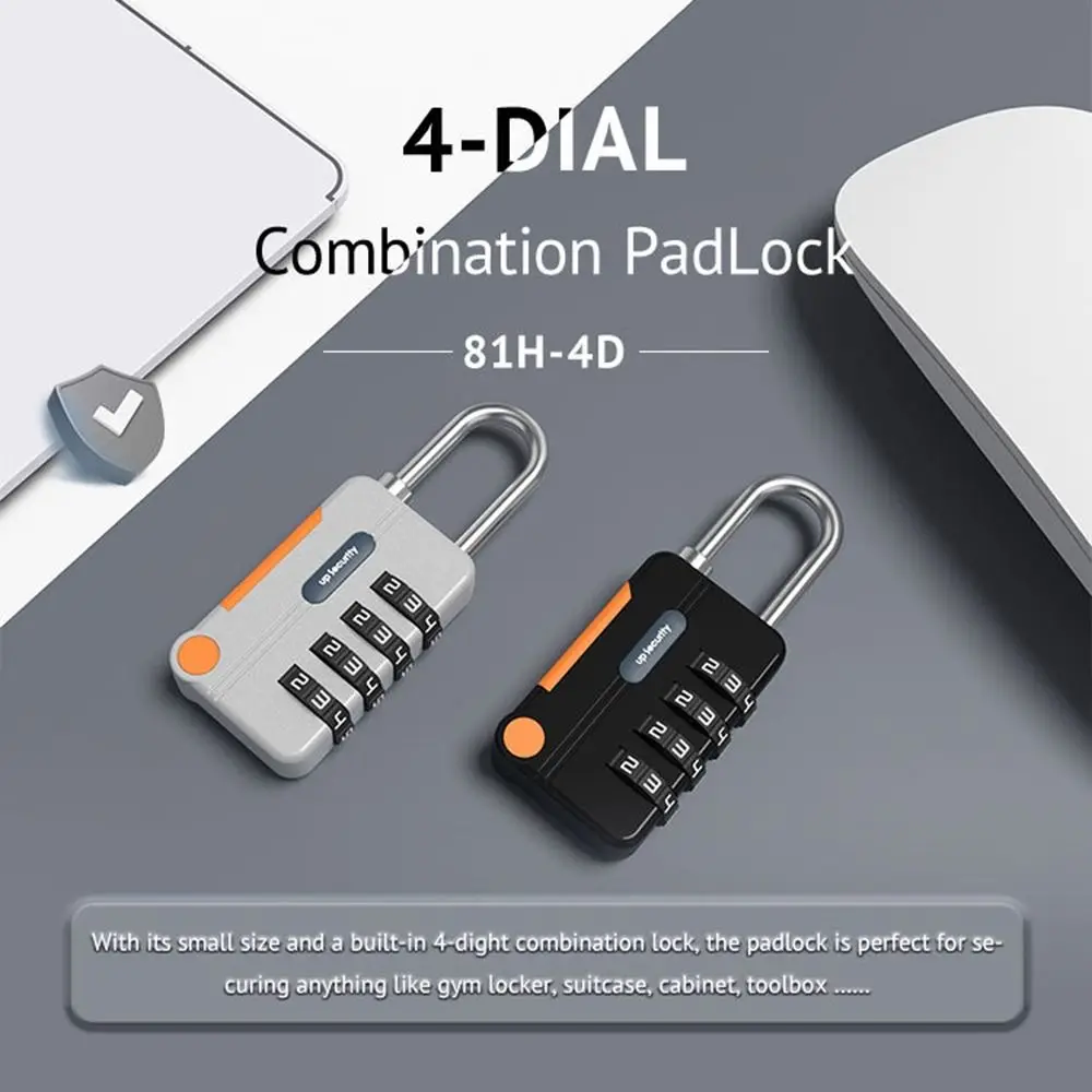 Padlock Protection Security Hardware Weatherproof Safely Code Lock With Steel Cable Anti-theft 4 Digit Combination Lock
