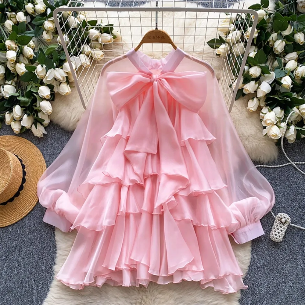 

Women's Summer Long-Sleeve Casual Top, Lantern Sleeve Ruffled Shirt, Vintage Women's Blouse Wholesale