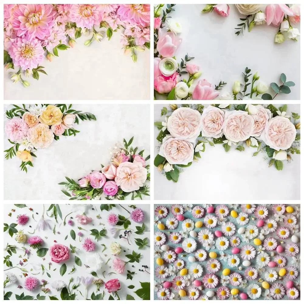 

MOON.QG Paper Flower Background for Product Photography Food Subject Shooting Props Backdrop Floral Wall Photo Studio Wallpaper