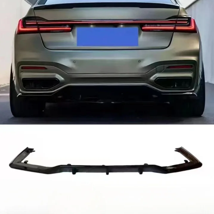 Suitable for BMW 7 Series rear lip G11 G12 modified Black Warrior rear lip spoiler body kit Rear bumper spoiler