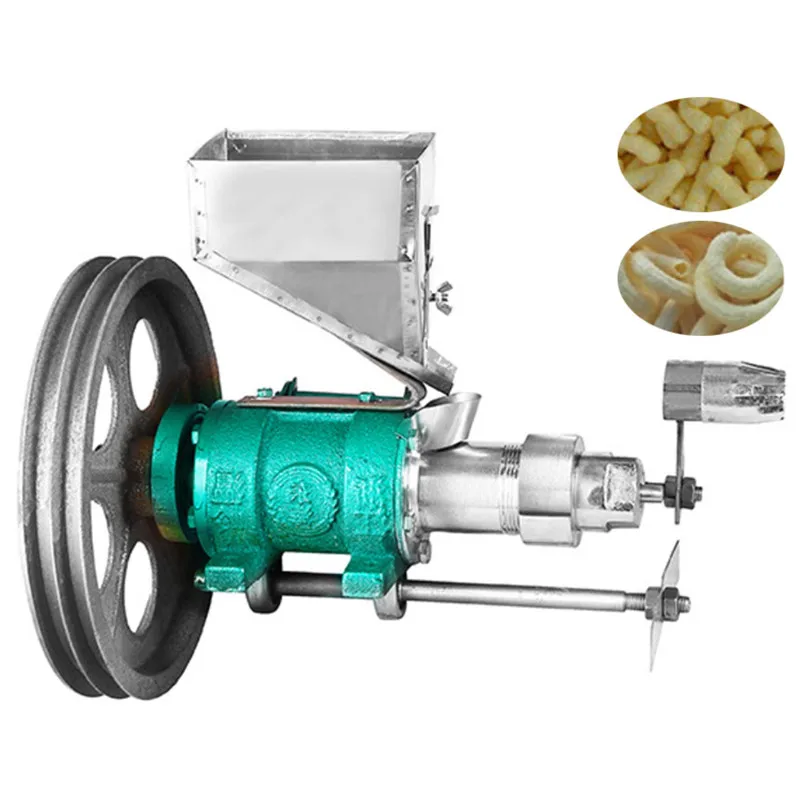 Commercial Use Mini Multifunctional Puffed Corn Rice Snacks Food Extruder Machines Corn Powder Bulking Extruding Machine Packing