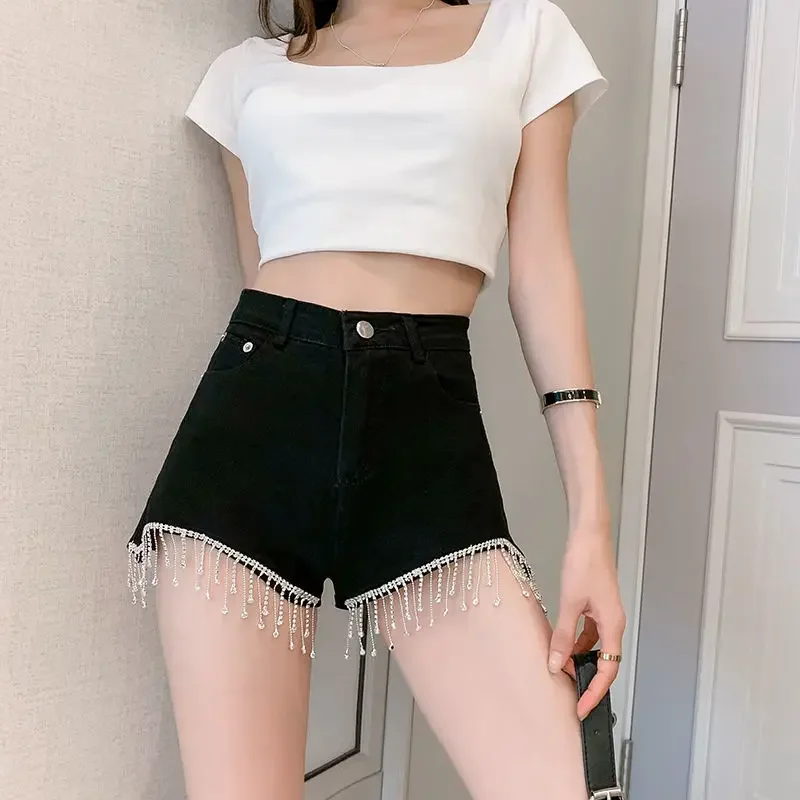 High Waist Female Short Pants Women's Shorts White Jorts Low Price Y2k Harajuku Elasticty Designer Elegant Cheap Wholesale Kpop