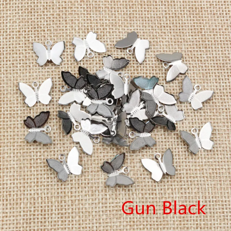 10-100pcs Metal Copper Butterfly Filigree Wraps Connectors Charm DIY Jewelry Accessories Findings Supplies For Jewelry