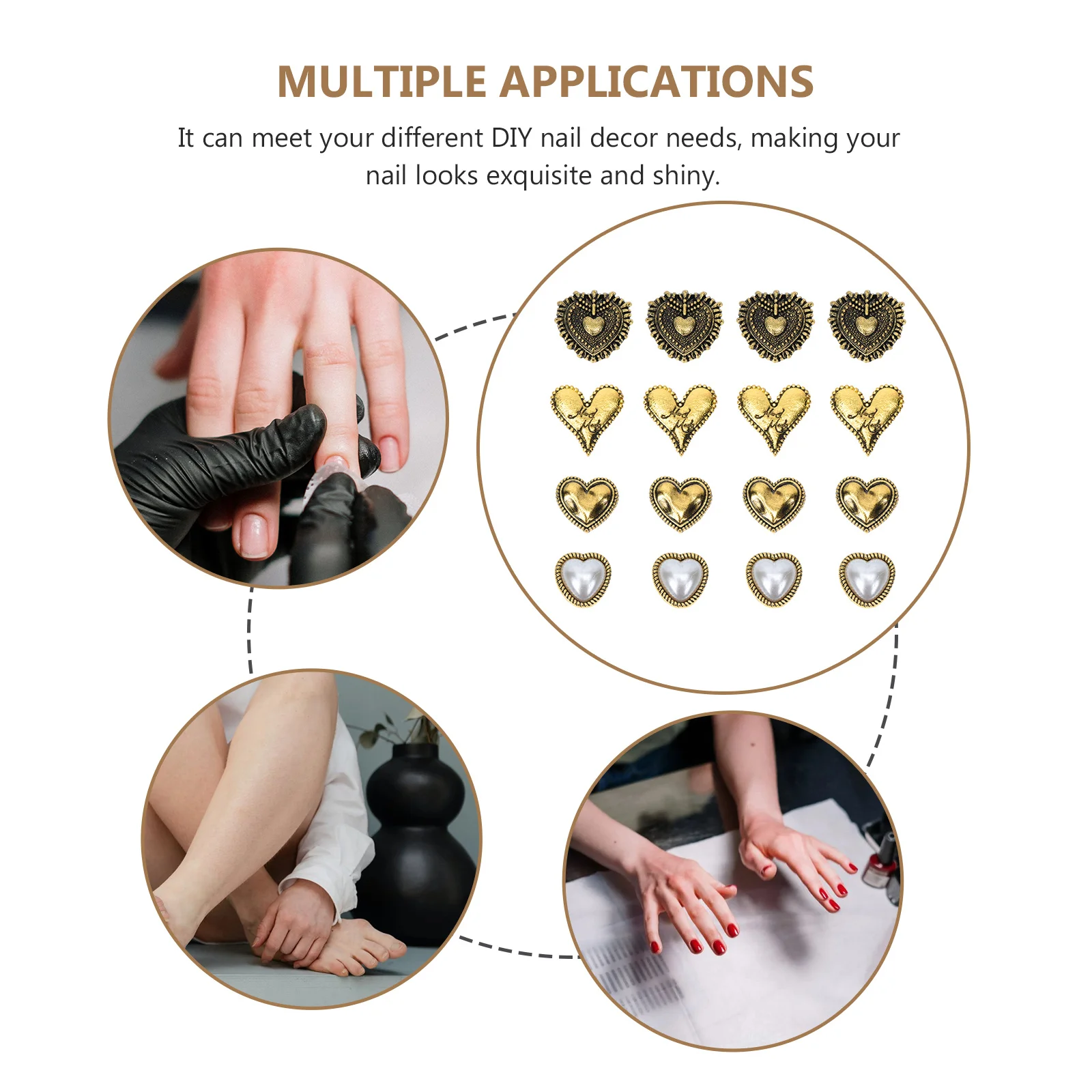 

40 Pcs Nail Design Kit Patches Dotting Tools Manicure Embellishments Charm for Nails Accessories