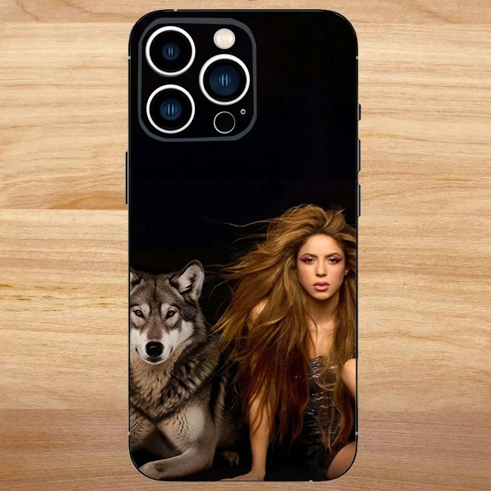 歌手 S-シャキラス電話ケース iPhone 16、15、14、13、12、11、ミニ、プロ、SE、MAX ホワイトマット耐衝撃カバー