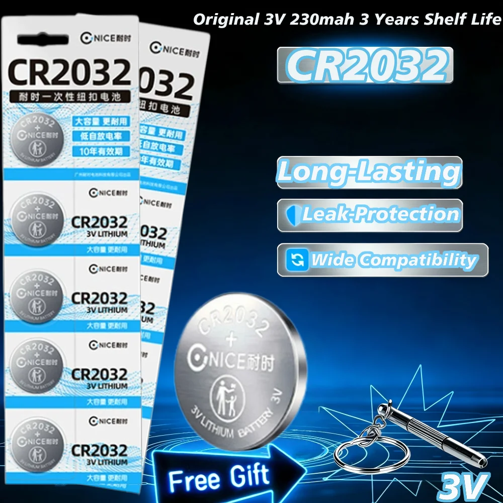 5-35PCS 3V CR2032 Lithium Button Battery BR2032 ECR2032 LM2032 5004LC Coin Cell Watch Batteries For Toy Clock Remote Control